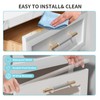 12 Pack Cabinet Protectors for Kitchen Cabinets, 18" Length Clear