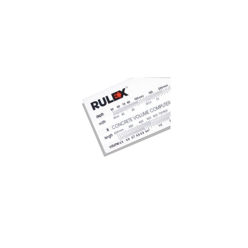 Rulex Concrete Volume Calculator Slide Chart - UK manufactured