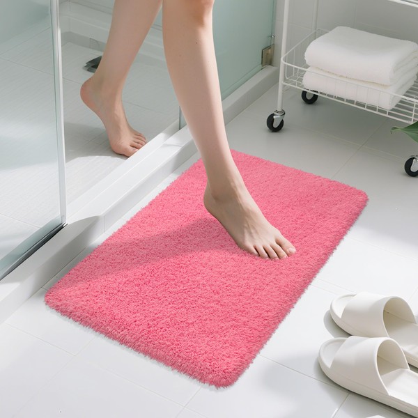 MondayRug Soft Shaggy Bathroom Rugs, Thick Microfiber Water Absorbent Bath