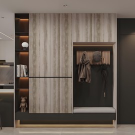 Mfnyzsem Peel and Stick Wallpaper for Home Decor Wood Panels for Wall Decals Kitchen Countertop Peel and Stick Roll Vinyl Wrap for Bedroom Bathroom Decor Removable and Waterproof 17.3" x 118.1"