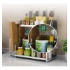 bossco.fc Organizador Especias Condimentos 2 Niveles Acero Inoxidable