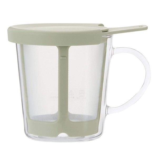 HARIO OCT-1-SG One Cup Tea Maker, 6.1 fl oz (170 ml), Smoky Green