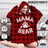 Warmstorey Mama Bear Hoodie Blanket For Women Wearable Blanket Hoodie