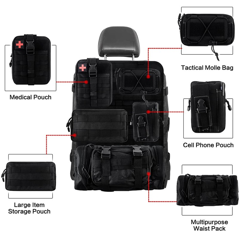 Z8 Tactical Front Seat Back Storage Bag/Hanger Bag Organizer with