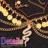 JEAIRTS Snake Egyptian Head Chain Gold Cleopatra Headpiece for Women