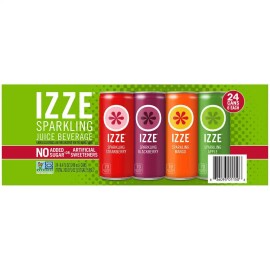 IZZE Sparkling Juice Beverage, Variety Pack, 8.4 Fluid Ounce (Pack of 24)