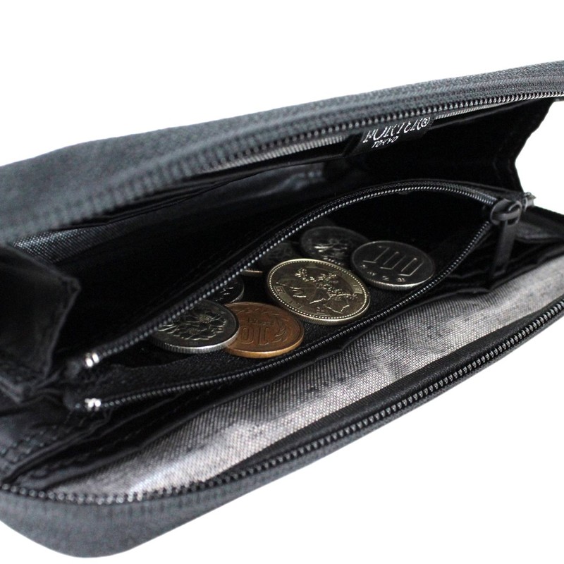 Porter TACTICAL 654-07080 Long Wallet with Round Zipper, Black