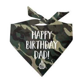 Happy Birthday Dad! Dog Bandana (Camo, OS 171)