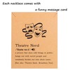 Gzrlyf Tragedy and Comedy Mask Necklace with Card Theatre Nerd