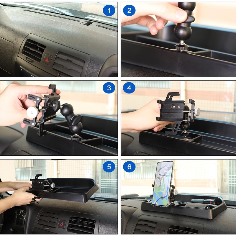 Fgtagtal Compatible with Hummer H3 2005-2009 Dash Multi-Mount Phone Holder