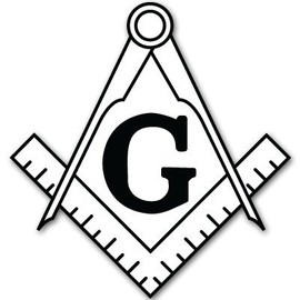 Freemasonry Masonic Symbol bumper sticker decal 3" x 5"