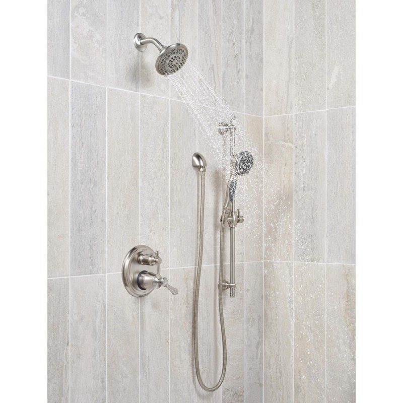Delta Faucet 5-Setting Raincan Shower Head, Brushed Nickel Rain Shower