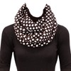 Wrapables Dottie Infinity Acrylic Knit Scarf Winter Circle Scarf, Brown/White