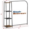 Simple Houseware Clothes Rack With Shelves, Black