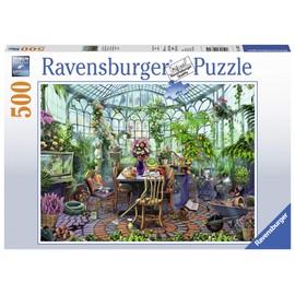 Ravensburger Greenhouse Morning 500 Piece Puzzle for Adults - Every Piece is Unique, Softclick Technology Means Pieces Fit Together Perfectly,Multi,19.5" x 14.25"