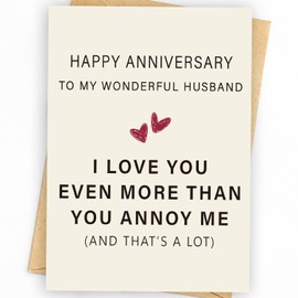 SurTikCard Happy Anniversary Card & Gifts for Men, Husband, Him | Wedding | Anniversary Card to Husband