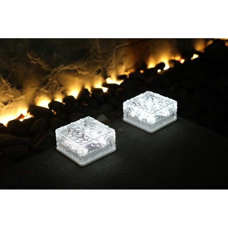 dojune Solar Powered LED Acrylic Lights,Waterproof In-Ground Landscape Path Lights