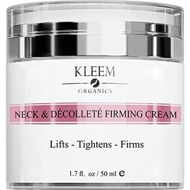 Kleem Organics Crema Reafirmante Del Cuello Con Péptidos Y Retinol - Crema Estiradora De La Piel Anti Envejecimiento Para Reducir Arrugas, Líneas Del Cuello, Manchas De La Edad Y Piel Flácid