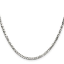 IceCarats 925 Sterling Silver 3.1mm Square Franco Link Chain Necklace 16 inch