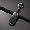 PIMOHI NBOX Key Case, Metal, Genuine Leather, Fits Honda Key