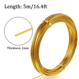 100 m Craft Wire 20 Colours Aluminium Wire 1 mm Wire for DIY Binding Wire Thin Bendable Jewellery Wire Flexible Wire for Jewellery Making Crafts Modelling Fittings Sculptures