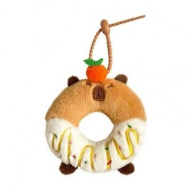 귤 카피바라 데일리 인형키링 도넛 클래식 제주도 감 (WFJ99YX) Tangerine Capybara Daily Plush Keyring Donut Classic Jeju Island Scent (WFJ99YX)