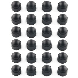 E-outstanding 24pcs M8 Plastic Hexagon Bolt Nut Black Nylon Dome Protection Caps Covers Exposed, M8x13