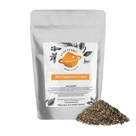 Black Pepper Freshly Coarse | Crushed | Cracked Black Peppercorns (Popular Mesh) Premium Quality by Spice Planet® (90 Grams)