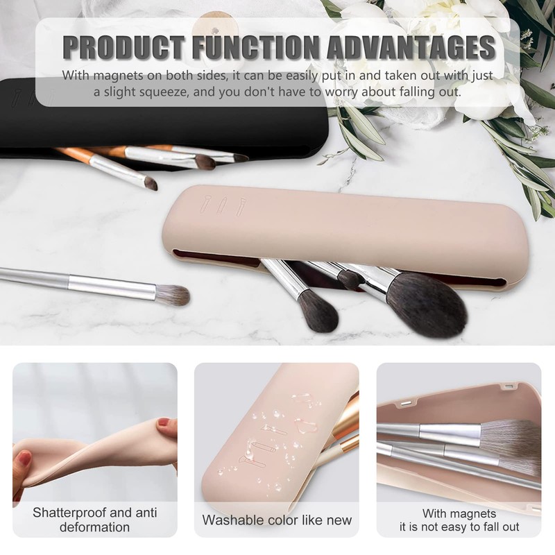 Silicon Make Up Brushes Holder - Portable Travel Makeup Brush