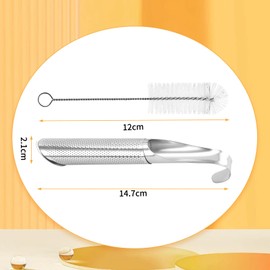 SANTUO 2 PCS Tea Strainers for Loose Tea, Stainless Steel Tea Infuser with Hook Handle, Fine Mesh Tea Strainer with Brush, Reusable Tea Diffusers for Tea Leaves, Herbs, Spices
