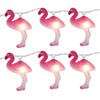 Tropical Pink Flamingo Christmas Lights - 11ft White Wire -