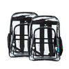 BeigeSwan Pack of 2 Clear Backpack Heavy Duty Thick PVC