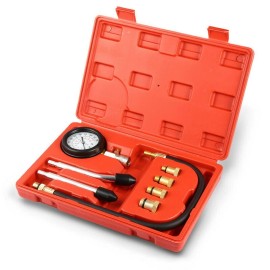 8Pcs Engine Cylinder Compression Gauge Tester Kit Gas Diagnostic Tester Tool Set