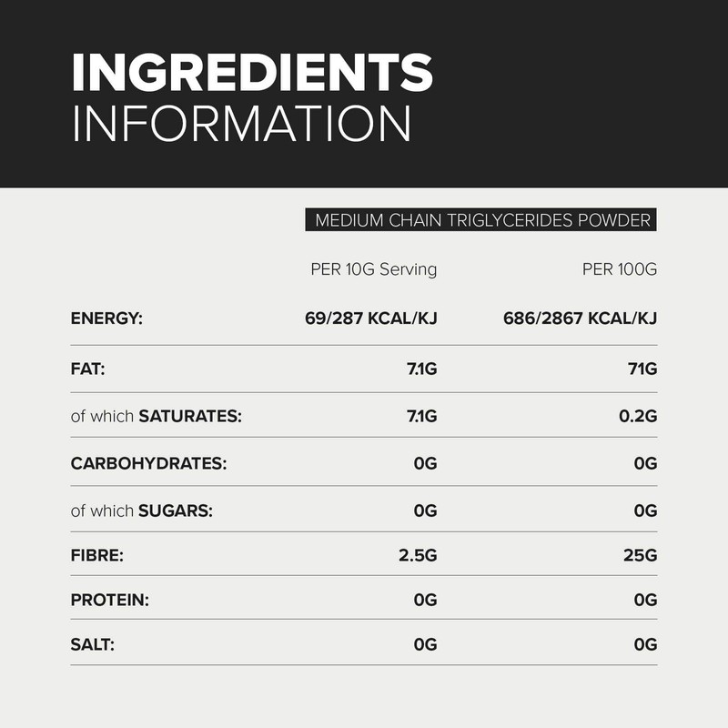 Bulk Medium Chain Triglycerides (MCT) Powder, 500 g