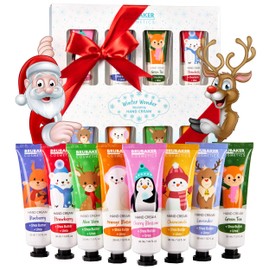 Brubaker Cosmetics winter wonder nourishing hand cream gift set, 8-piece moisturising set for dry hands, moisturising cream with urea and Shea butter, Christmas care cream