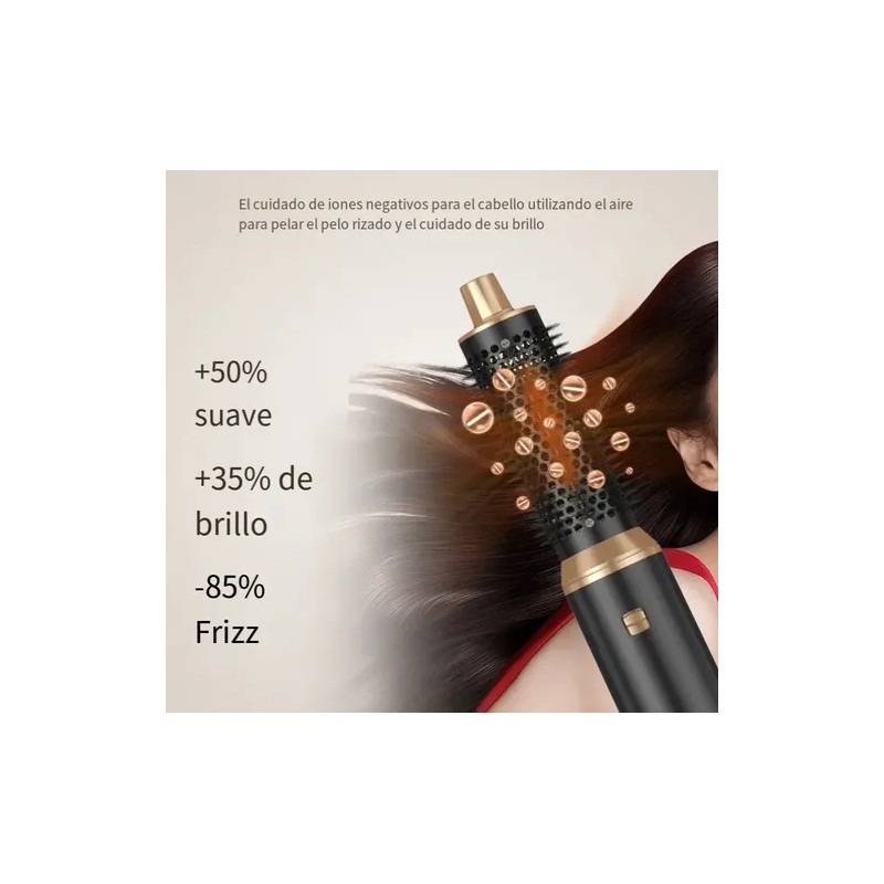 Cepillo Secador 5en1 Ionico Para Secar Rizar Alisar Y Peinar