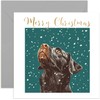 Black Labrador Dog Christmas Card for Men and Women -