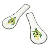 Lashuma Ceramic Kitchen Shelf for Spoons, Olive, Set of 2