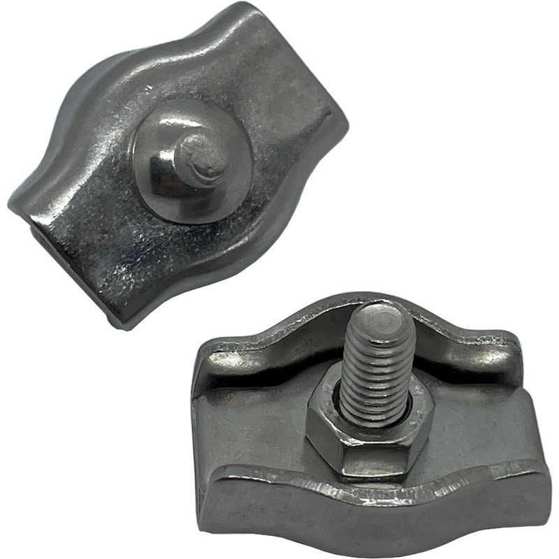 20 x wire rope clamps, Simplex stainless steel, V2A 304,