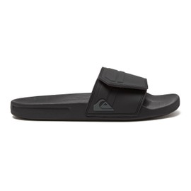 Quiksilver Men's Sandal, Black/Grey/Black Rivi Slide Adjust, 11