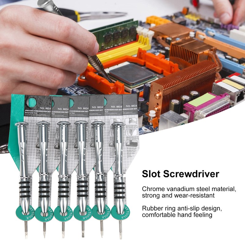 6Pcs Slot Screwdriver Electronic Product Disassembly Repair Hand Tightening Tool