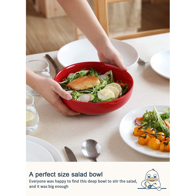 LE TAUCI Pasta Bowls 45 Ounce, Large Salad Bowls and