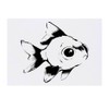 'Cute Fish Side View' Temporary Tattoo - Water Resistant, Skin-Safe,