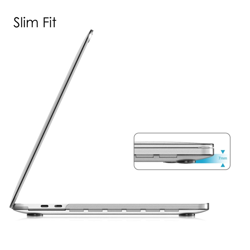 Fintie - Funda para MacBook Pro 13, Transparente escarchado