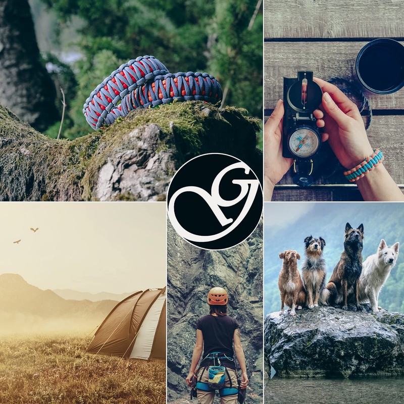 Ganzoo Paracord 550 Rope for Bracelet, Lead, Collar, Nylon/Polyester Rope,