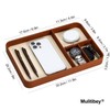 Buqoo PU Leather Valet Tray, Premium Brown Leather Stylish and