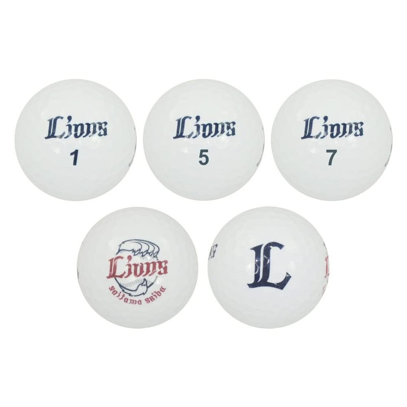 LEZAX SLBA-3758 Saitama Seibu Lions Golf Balls, Set of 6,