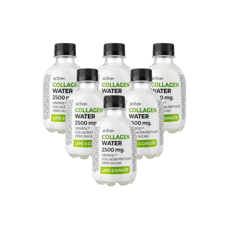 Active+ Collagen Water 2500mg Lime & Ginger, 6 x 240ml