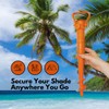 T CACHE Beach Umbrella Sand Anchor - Rust-Free, Sized for