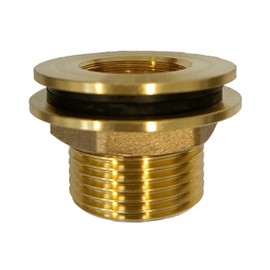Varile - 3/4 inch brass tank feed-through thread fitting